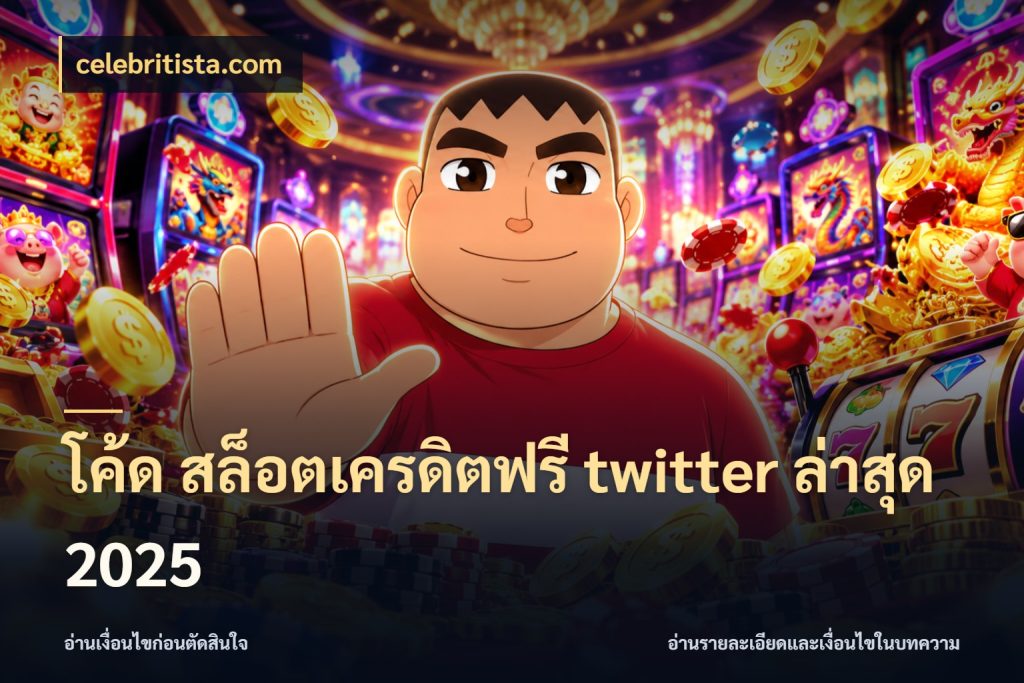 โค้ด สล็อตเครดิตฟรี twitter ล่าสุด 2025 เครดิตฟรีกับจังหวะลุ้นที่คุณเลือก กับ celebritista.com