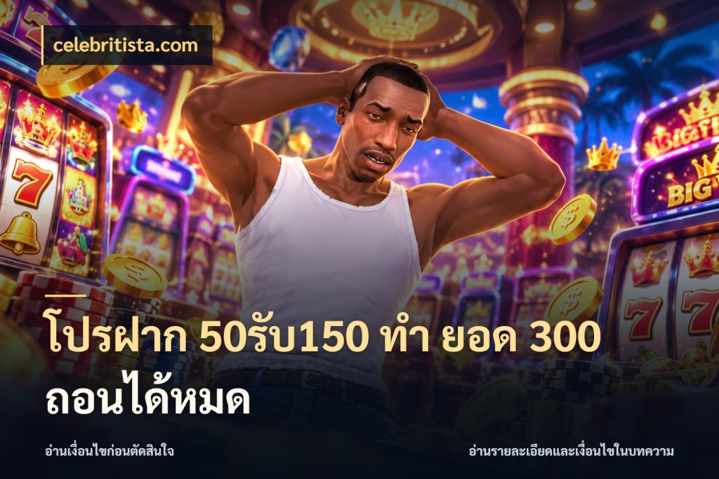 โปรฝาก 50รับ150 ทํา ยอด 300 ถอนได้หมด celebritista.com รูปแบบโบนัสกับสิทธิ์ของสายเกม