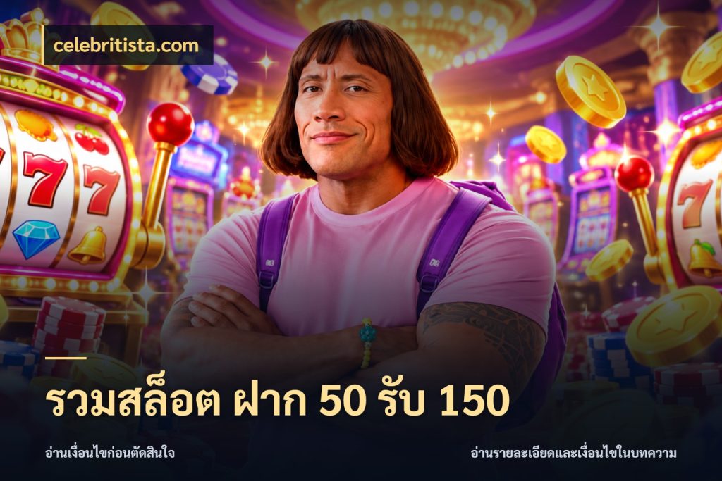 รวมสล็อต ฝาก 50 รับ 150 จับคู่โบนัสกับสไตล์เกมที่ชอบ ในมุม celebritista.com