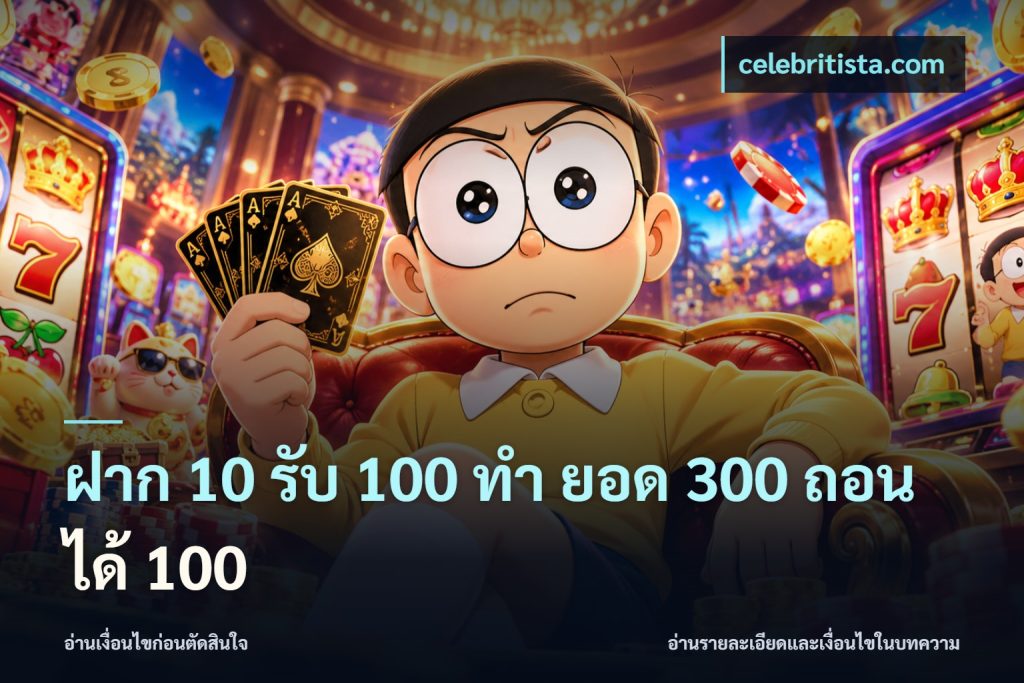 ฝาก 10 รับ 100 ทํา ยอด 300 ถอนได้ 100