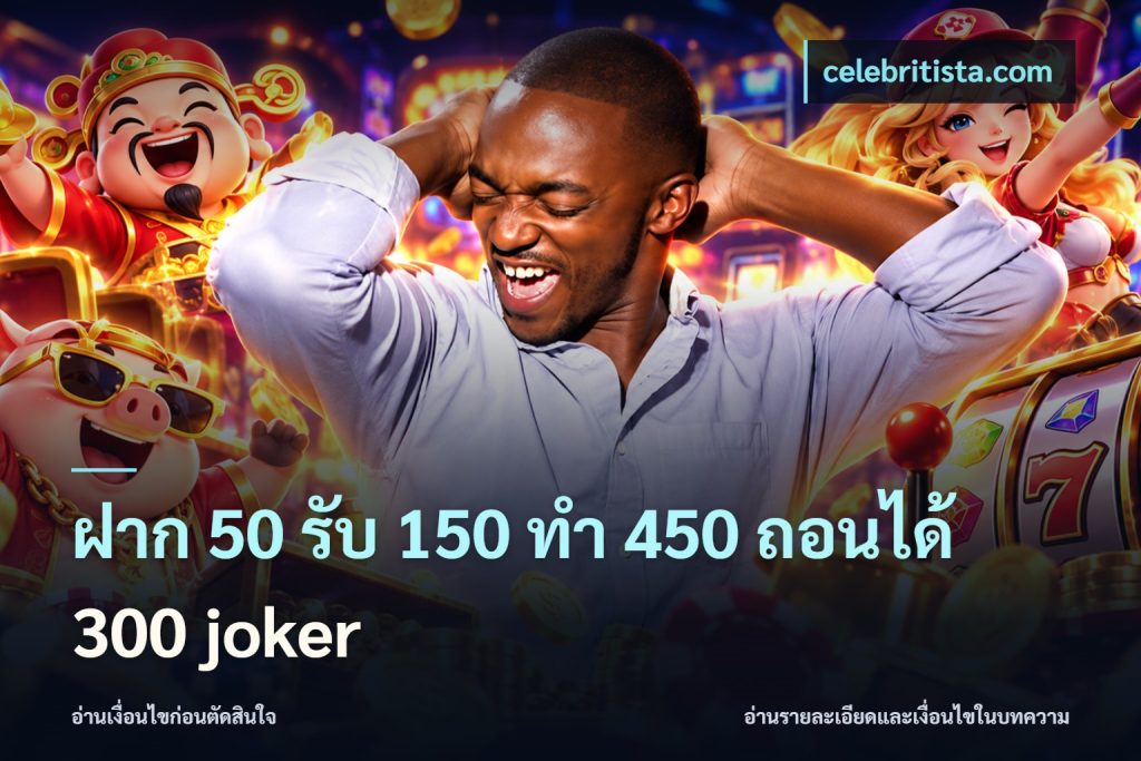 ฝาก 50 รับ 150 ทํา 450 ถอนได้ 300 joker