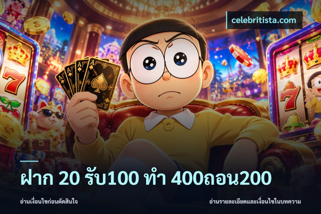 ฝาก 20 รับ100 ทํา 400ถอน200