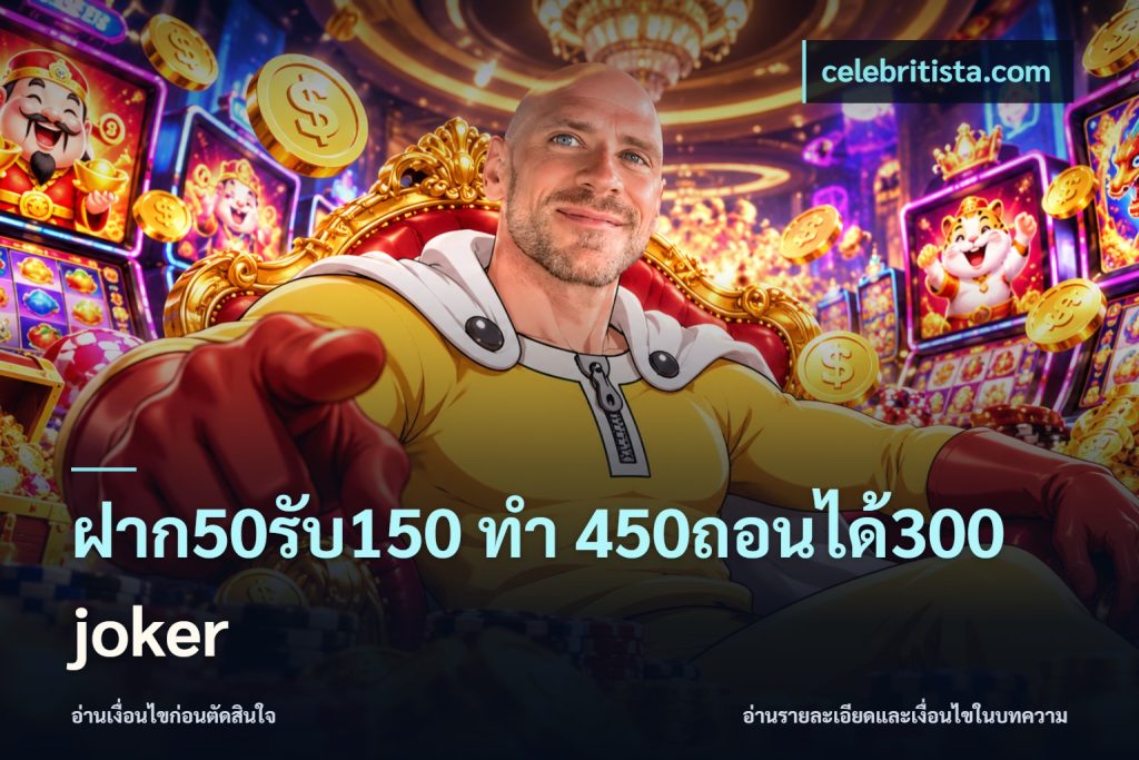 ฝาก50รับ150 ทํา 450ถอนได้300 joker