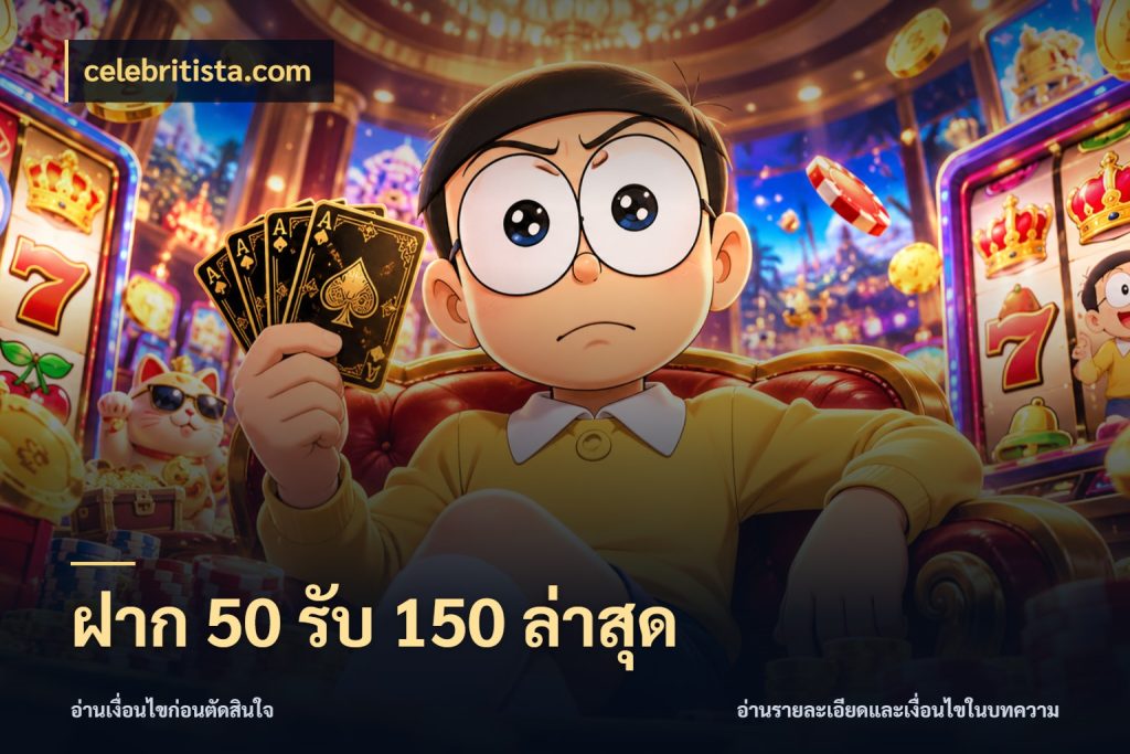 ฝาก 50 รับ 150 ล่าสุด โปรกับเกมที่ชอบเลือกให้ตรงสไตล์ ในมุม celebritista.com