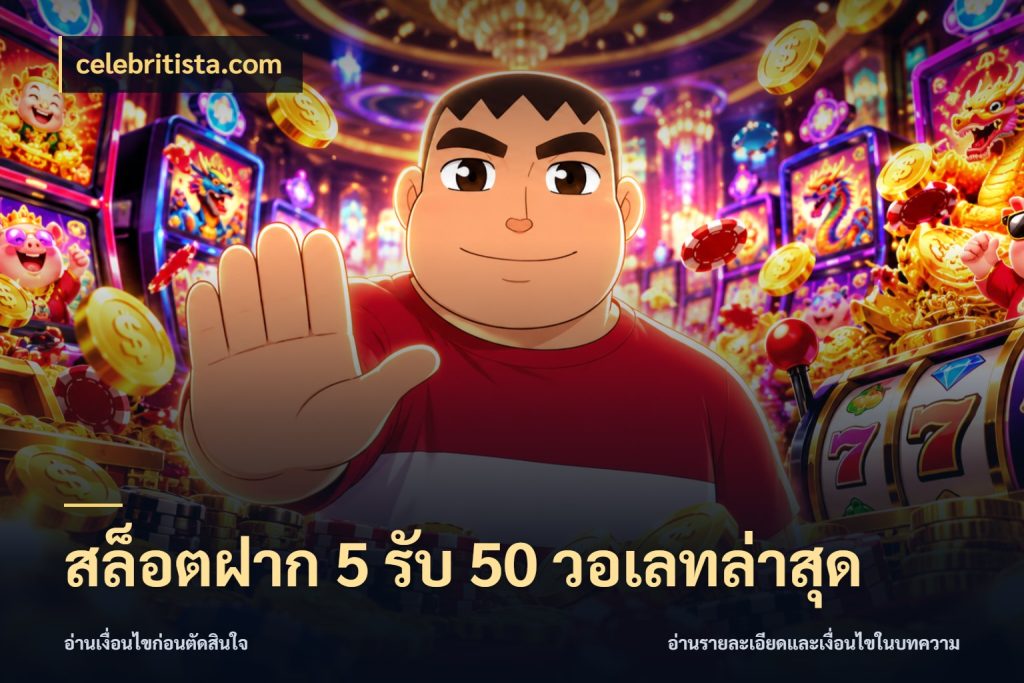 สล็อตฝาก 5 รับ 50 วอเลทล่าสุด celebritista.com เปิดมุมโปรให้เข้ากับเกมแนวโปรด