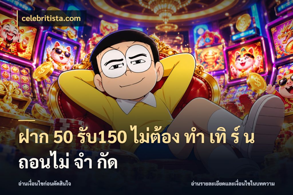 ฝาก 50 รับ150 ไม่ต้อง ทํา เทิ ร์ น ถอนไม่ จํา กัด ยอดฝากและยอดรับในมุมของคนชอบลุ้น สไตล์ celebritista.com