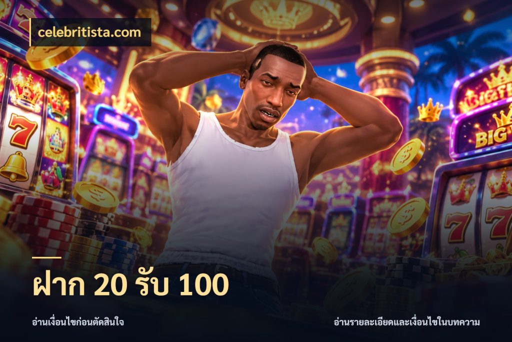 ฝาก 20 รับ 100 celebritista.com สีสันของโปรฝากและยอดรับ