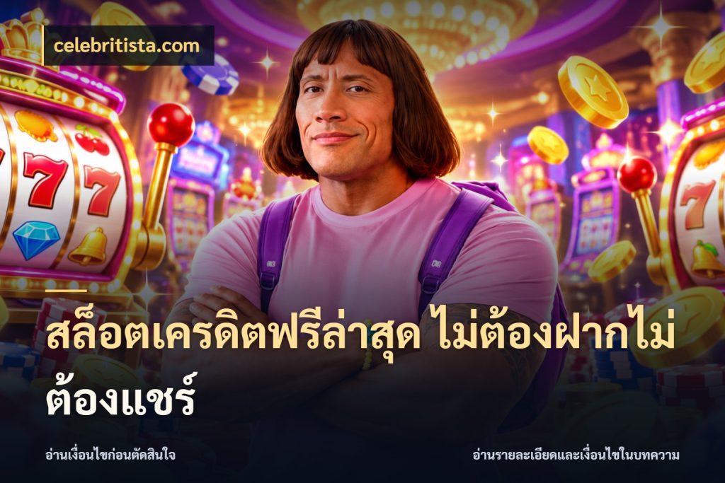 สล็อตเครดิตฟรีล่าสุด ไม่ต้องฝากไม่ต้องแชร์ เลือกสไตล์ความสนุกจากรูปแบบเครดิต ในมุม celebritista.com