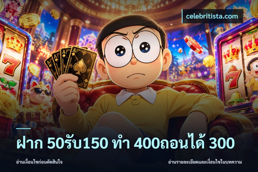 ฝาก 50รับ150 ทํา 400ถอนได้ 300