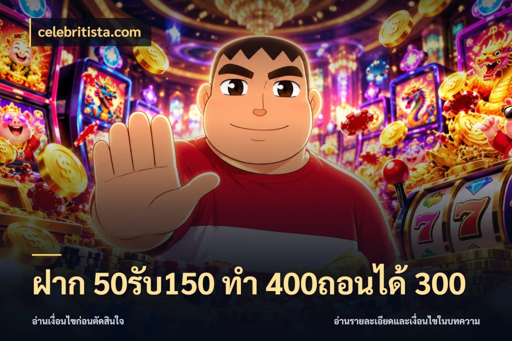 ฝาก 50รับ150 ทํา 400ถอนได้ 300 สายโบนัสเลือกจังหวะสนุกได้อย่างไร ในมุม celebritista.com