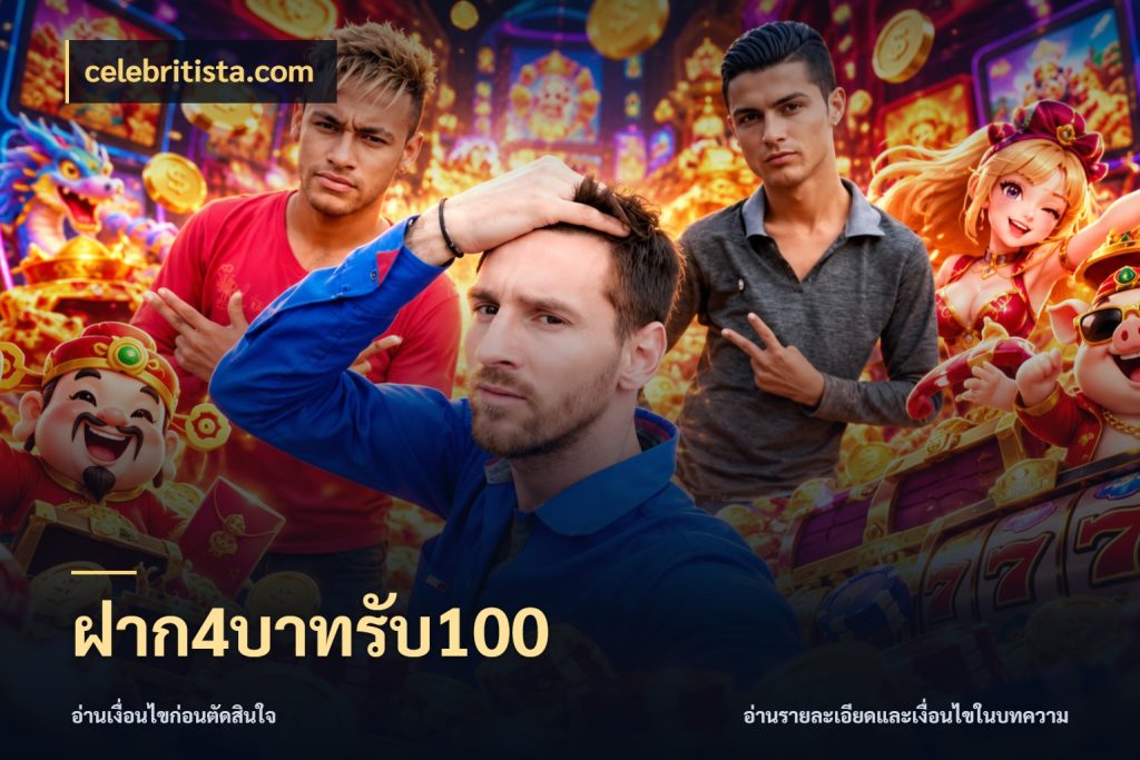 ฝาก4บาทรับ100 เครดิตกับรูปแบบโปรที่ตรงใจ กับ celebritista.com