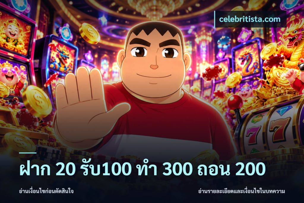 ฝาก 20 รับ100 ทํา 300 ถอน 200