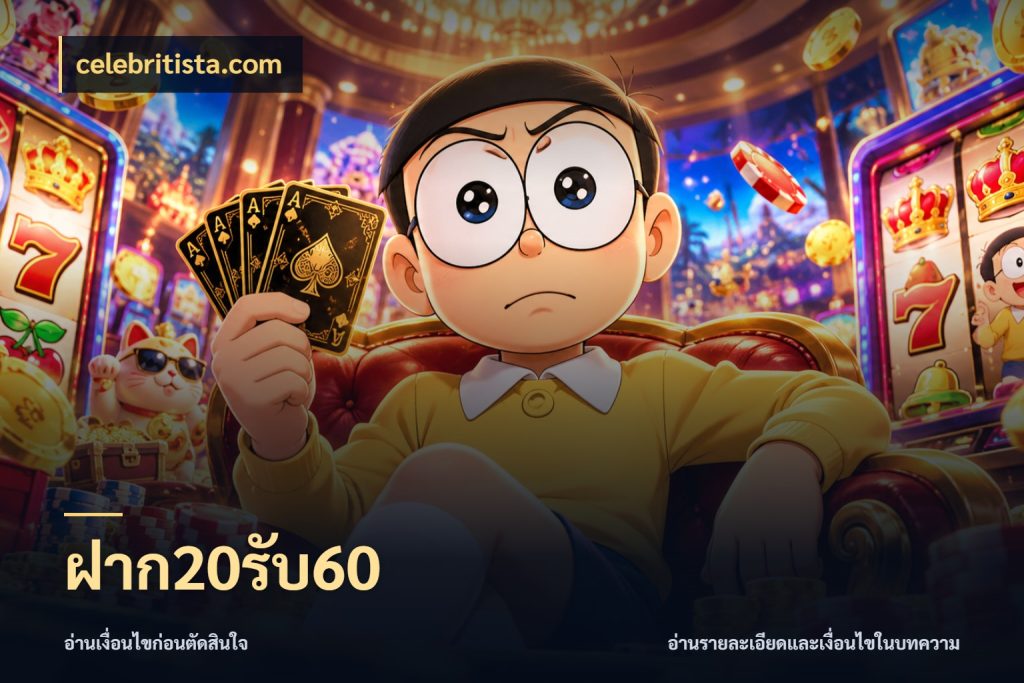 ฝาก20รับ60 รูปแบบโบนัสกับสิทธิ์ของสายเกม สไตล์ celebritista.com