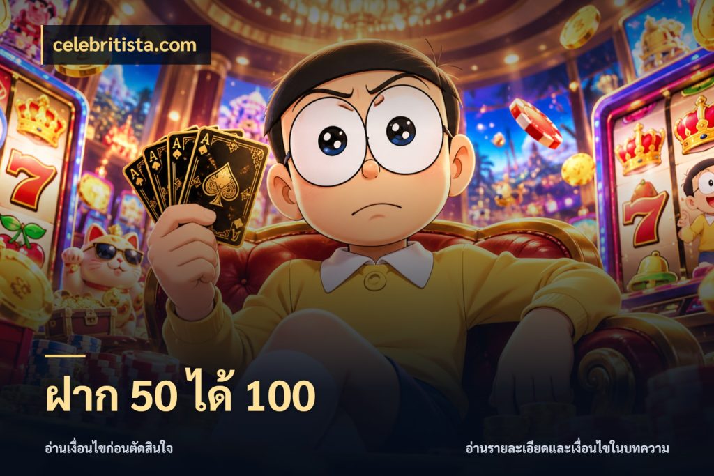 ฝาก 50 ได้ 100 รูปแบบโบนัสกับสิทธิ์ของสายเกม สไตล์ celebritista.com