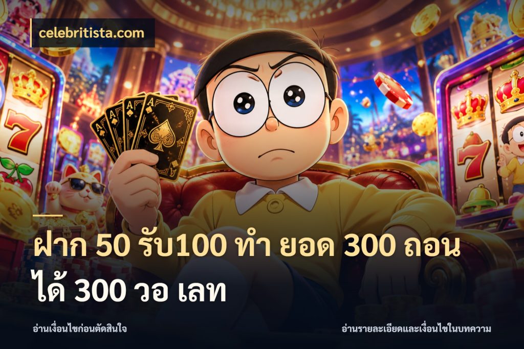 ฝาก 50 รับ100 ทํา ยอด 300 ถอนได้ 300 วอ เลท เครดิตกับรูปแบบโปรที่ตรงใจ สไตล์ celebritista.com