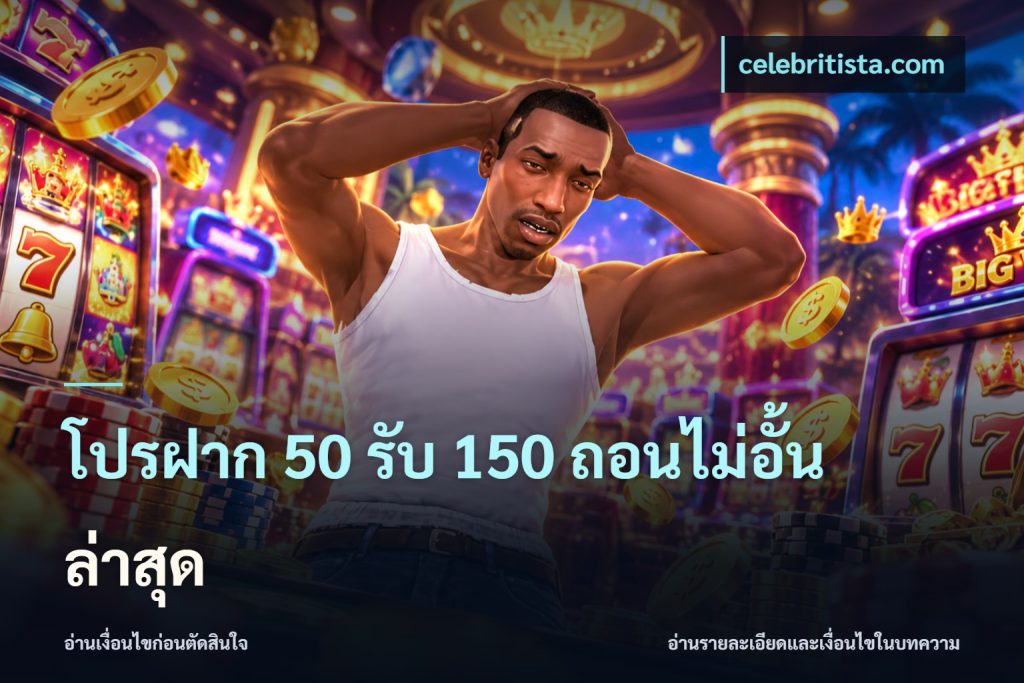 โปรฝาก 50 รับ 150 ถอนไม่อั้น ล่าสุด