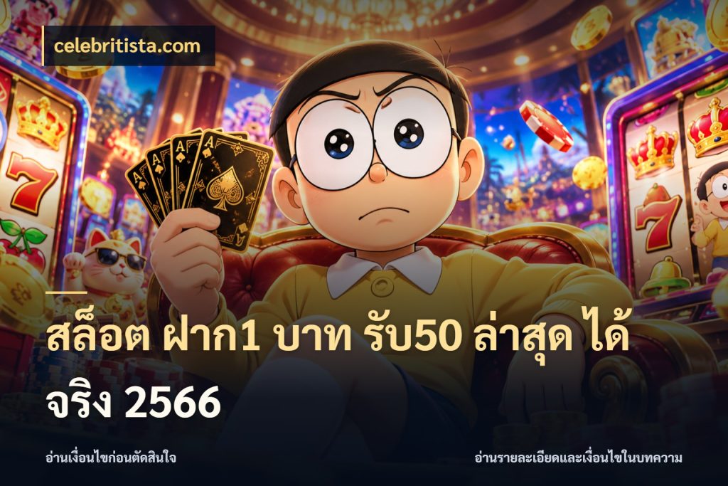 สล็อต ฝาก1 บาท รับ50 ล่าสุด ได้ จริง 2566 รูปแบบโบนัสกับสิทธิ์ของสายเกม กับ celebritista.com