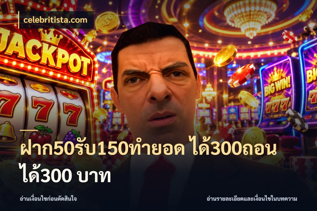 ฝาก50รับ150ทำยอด ได้300ถอนได้300 บาท ยอดฝากและยอดรับในมุมของคนชอบลุ้น สไตล์ celebritista.com
