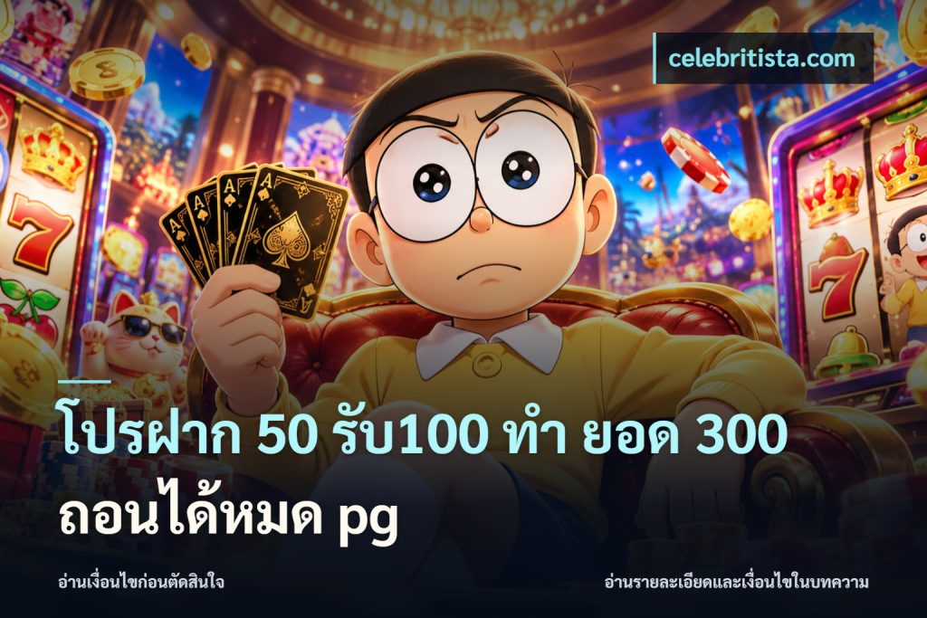 โปรฝาก 50 รับ100 ทํา ยอด 300 ถอนได้หมด pg