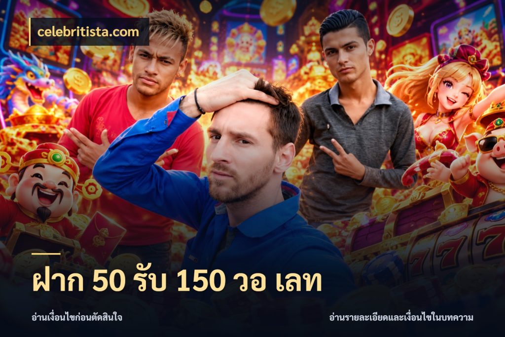 ฝาก 50 รับ 150 วอ เลท สนุกกับตัวเลือกโปรในสไตล์ของคุณ กับ celebritista.com
