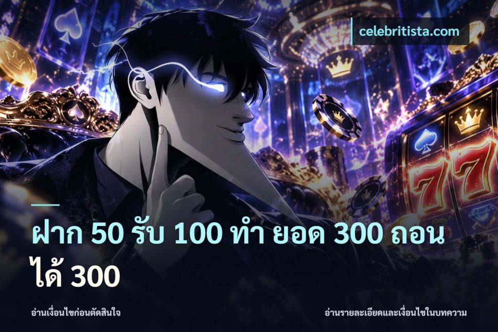 ฝาก 50 รับ 100 ทํา ยอด 300 ถอนได้ 300