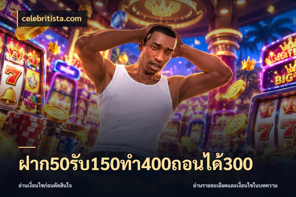 ฝาก50รับ150ทํา400ถอนได้300 ยอดฝากและยอดรับในมุมของคนชอบลุ้น ในมุม celebritista.com