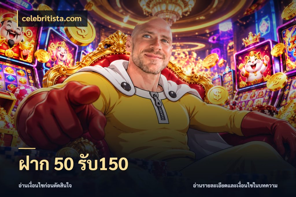 ฝาก 50 รับ150 celebritista.com สีสันของโปรฝากและยอดรับ