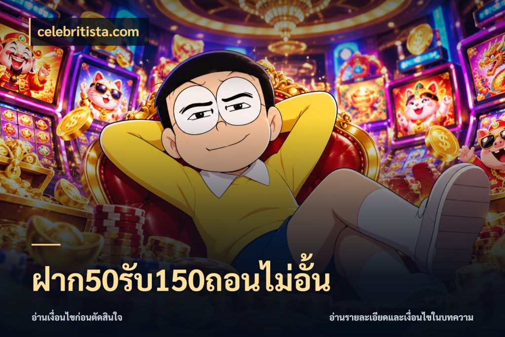 ฝาก50รับ150ถอนไม่อั้น celebritista.com เปิดมุมโปรให้เข้ากับเกมแนวโปรด
