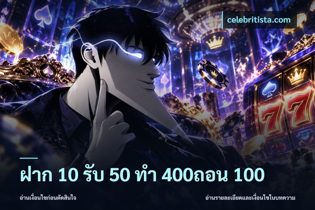 ฝาก 10 รับ 50 ทํา 400ถอน 100