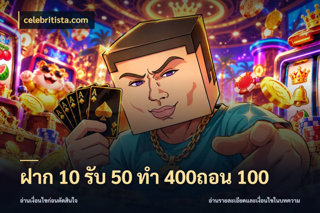ฝาก 10 รับ 50 ทํา 400ถอน 100 จุดเด่นของเครดิตที่คนชอบเกมอยากรู้ สไตล์ celebritista.com