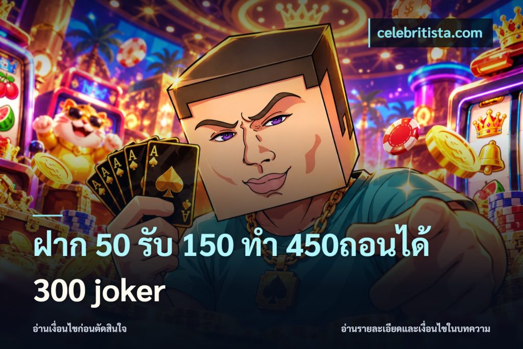 ฝาก 50 รับ 150 ทํา 450ถอนได้ 300 joker