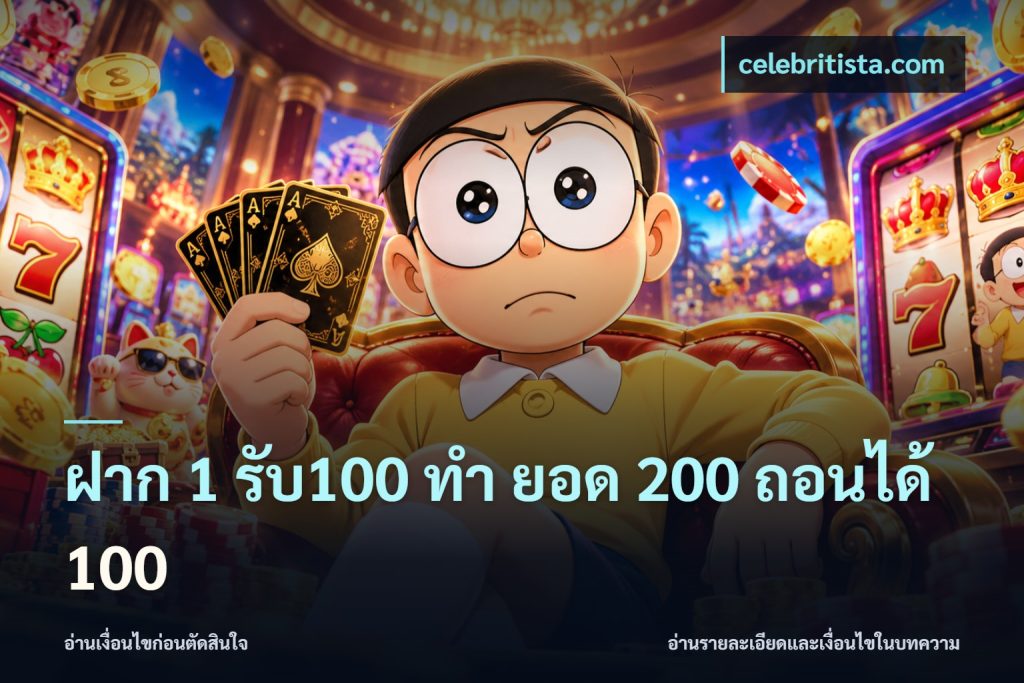 ฝาก 1 รับ100 ทํา ยอด 200 ถอนได้ 100