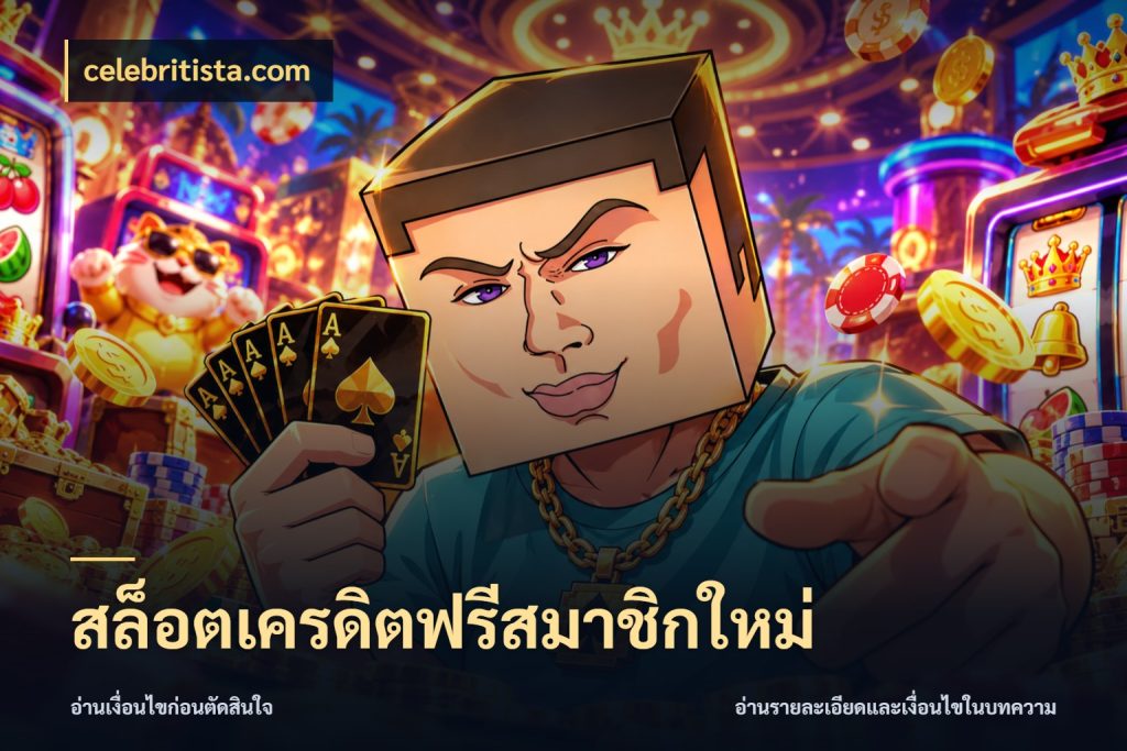 สล็อตเครดิตฟรีสมาชิกใหม่ เครดิตฟรีกับจังหวะลุ้นที่คุณเลือก ในมุม celebritista.com